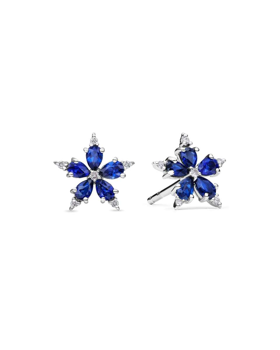 Mini Stellanise Sapphire & Diamond Stud Earrings